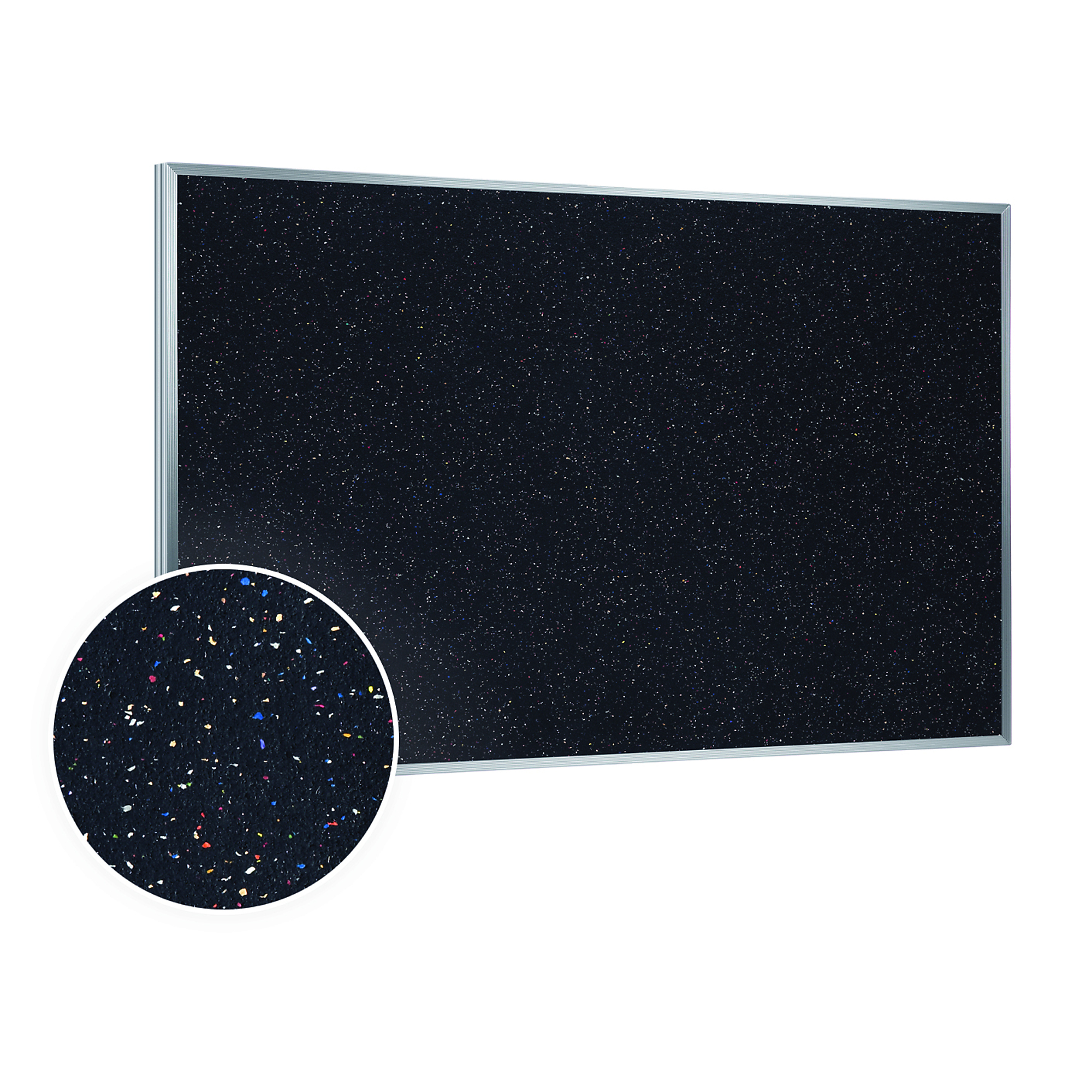 Ghent, 48.5in. x 60.5in. Recycled Rubber Bulletin Board - Confetti, Color Finish Other, Model# ATR45-CF